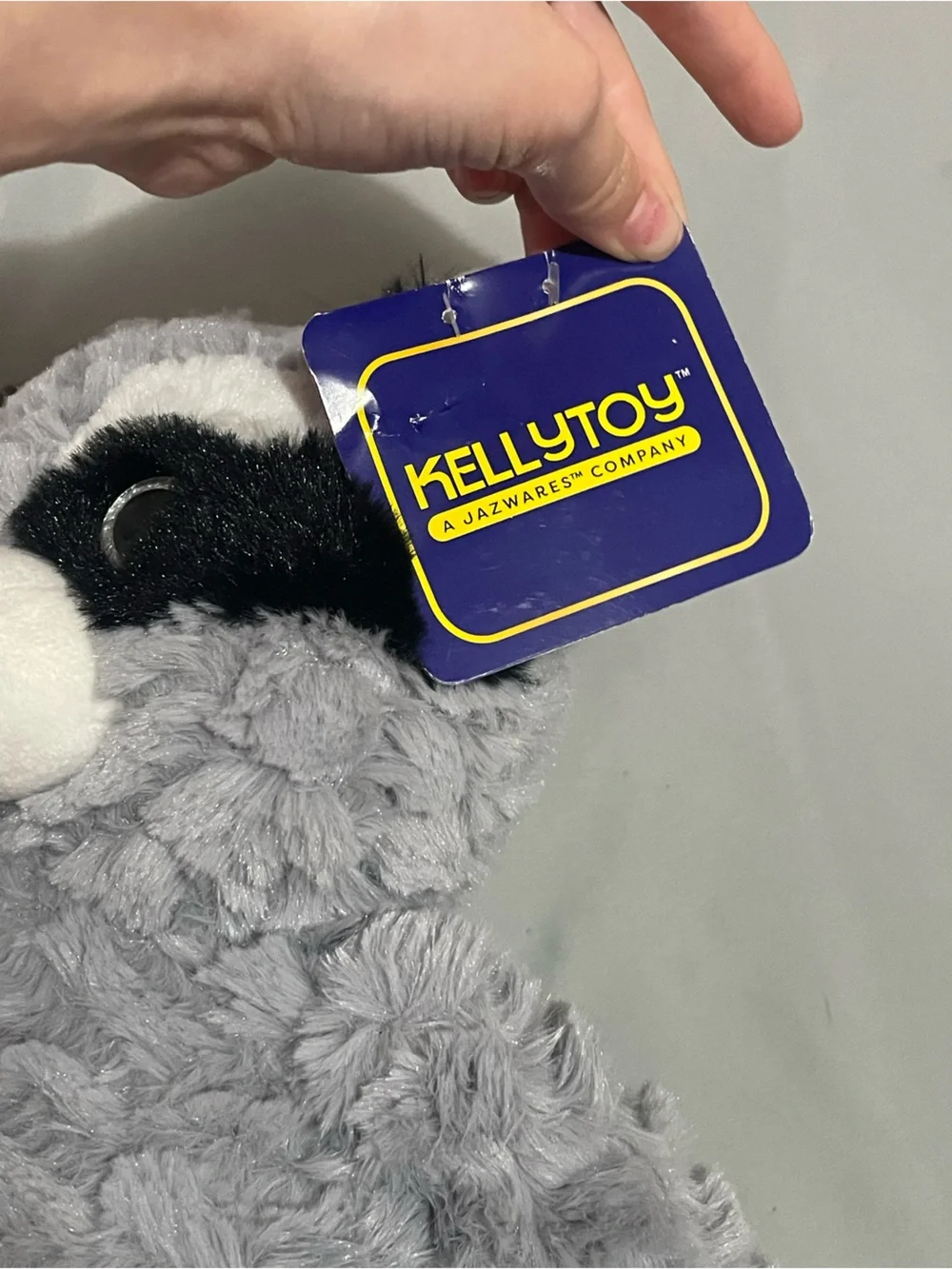Kellytoy Plush Gray Raccoon Stuffed Animal